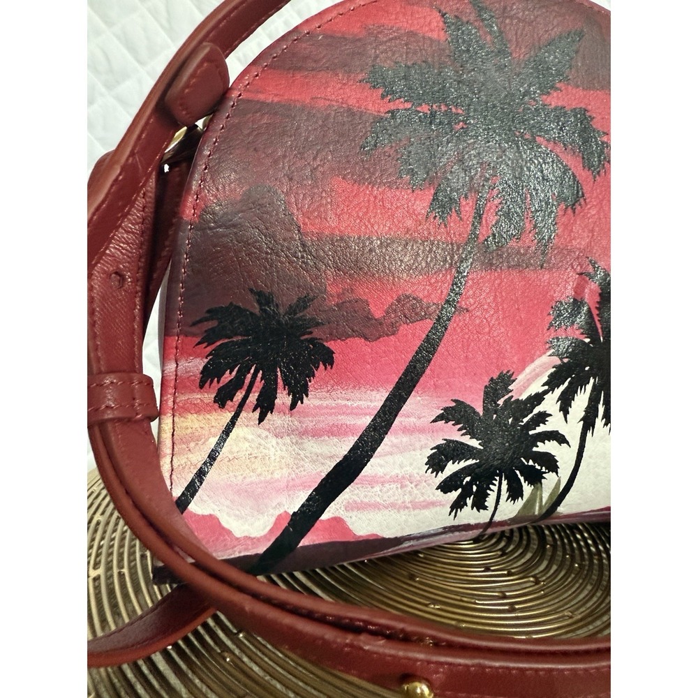 Rare Artisan Sophia Visconti Leather Bag Boho Luxe Hand-Painted Wearable Art - Picture 5 of 16